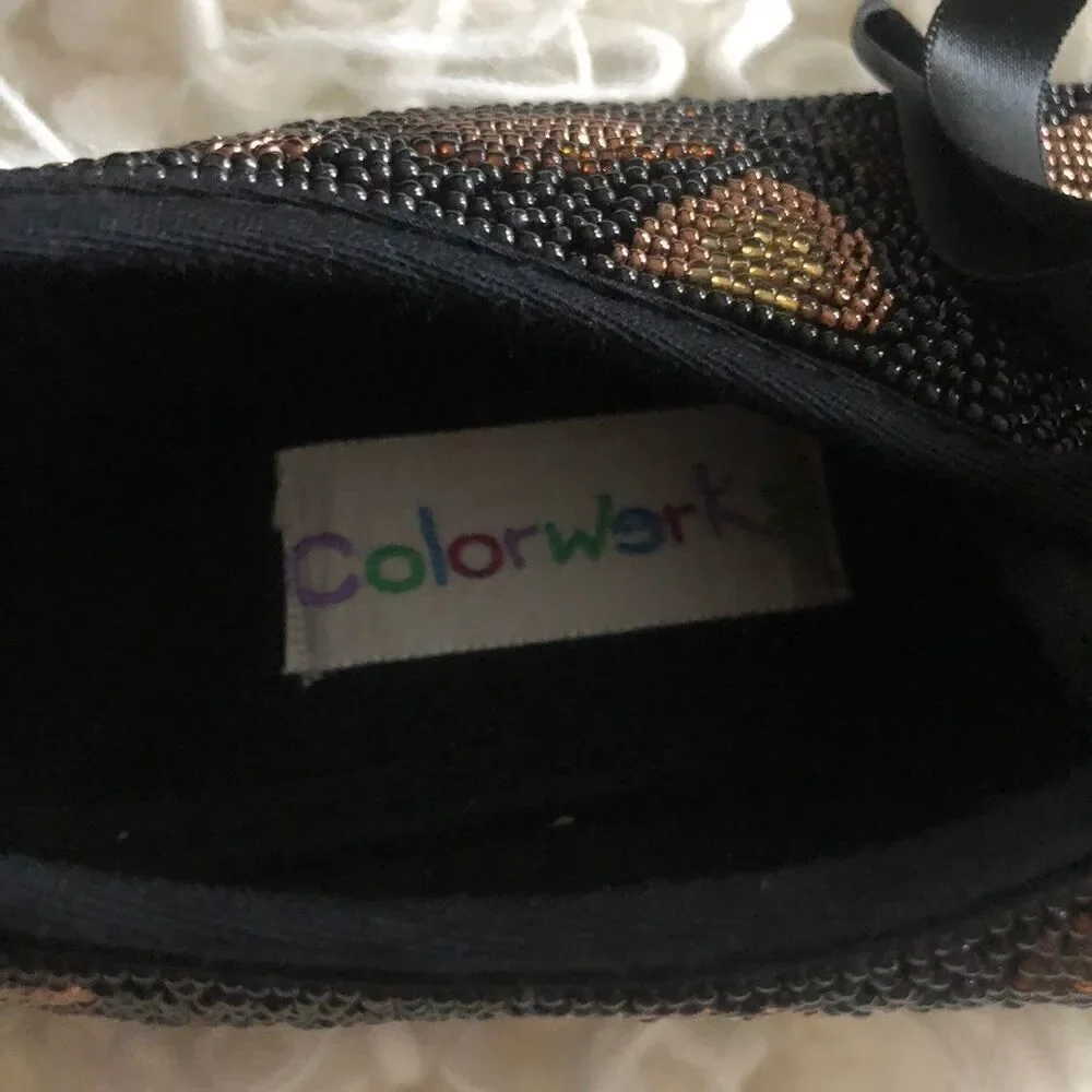 Colorwerks Vintage 90s Beaded Cheetah print Sneakers Size: 6.5